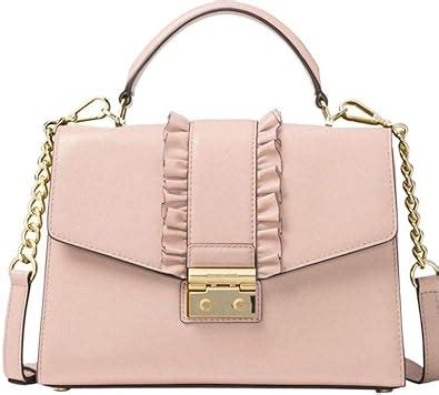 michael kors sloan medium top handle satchel pink